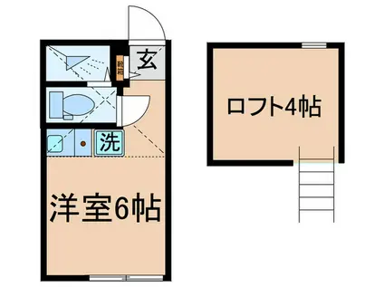 千年アンデルセン(ワンルーム/2階)の間取り写真