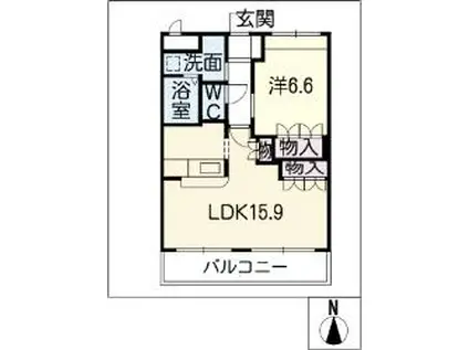 名鉄広見線 新可児駅 徒歩29分 2階建 築20年(1LDK/1階)の間取り写真
