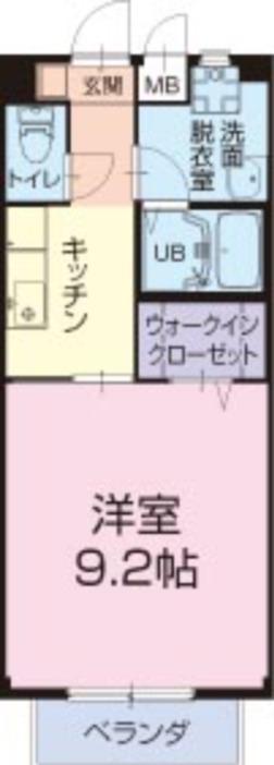 ウィンズ御門(1K/1階)の間取り写真