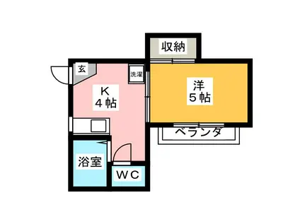 ハイツAYA(1K/2階)の間取り写真