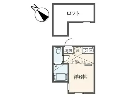 ユナイト和田町ジェームス・スチュアート(ワンルーム/1階)の間取り写真