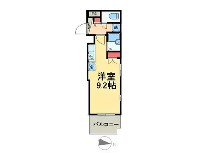 コモード寺山(ワンルーム/6階)の間取り写真