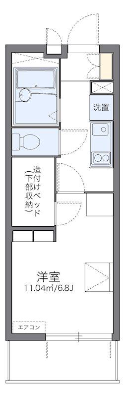 レオパレスフラックス(1K/4階)の間取り写真
