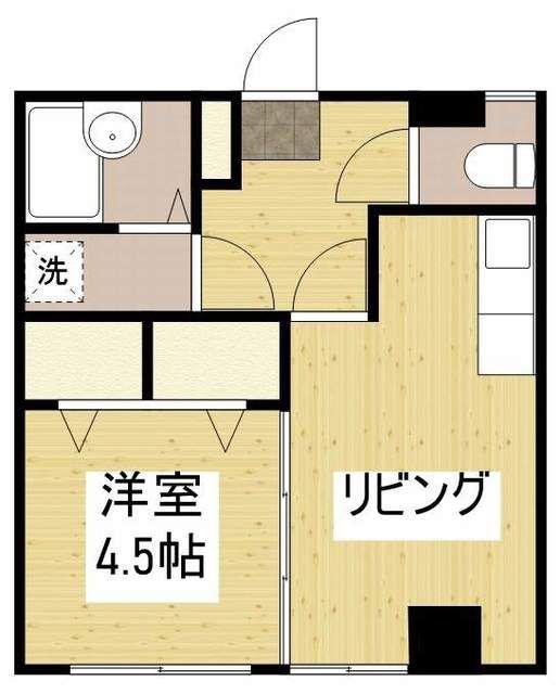 メゾンエル沖野上(1LDK/3階)の間取り写真