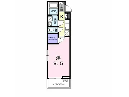 ファミール上畑田(1K/1階)の間取り写真