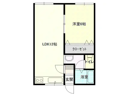 ビバライフ海南(1LDK/1階)の間取り写真