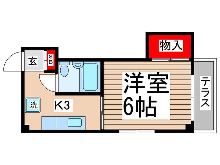 遠藤マンション(1K/2階)の間取り写真