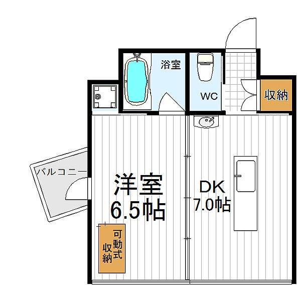 デザイナーズマンションWANARI(1DK/4階)の間取り写真