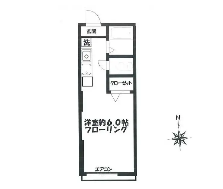 サンエイハイツ西山 2階階 間取り