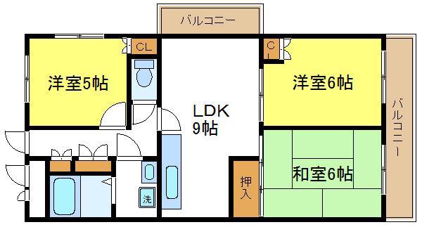 アクティ21(3LDK/1階)の間取り写真