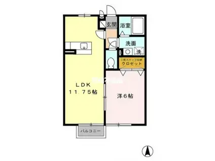 ハレアカラ(1LDK/2階)の間取り写真