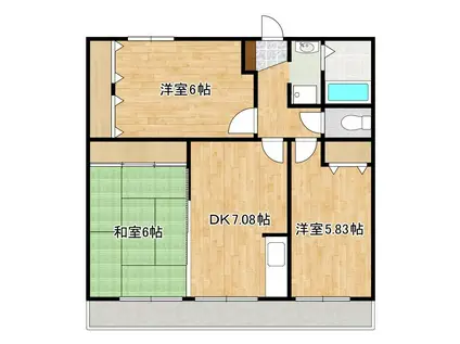 ルーチェ・カサグランデ(3DK/2階)の間取り写真