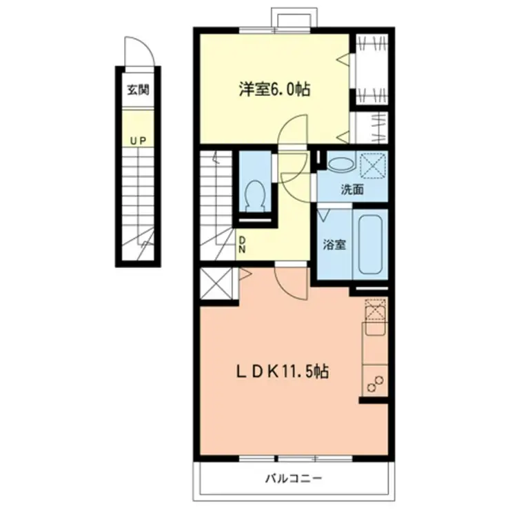 ソレアード 2階階 間取り