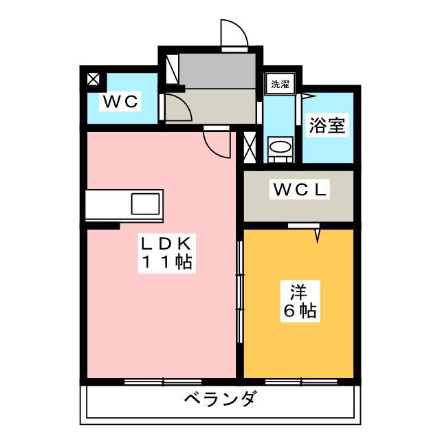 PRUNE(1LDK/3階)の間取り写真