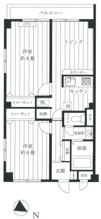 松原パレス 3階階 間取り