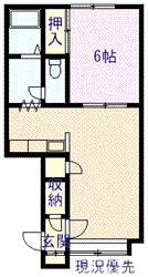 アスティ1・3B(1LDK/1階)の間取り写真