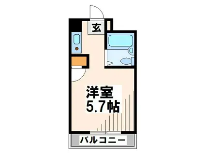 アネックス府中第Ⅱ(ワンルーム/3階)の間取り写真