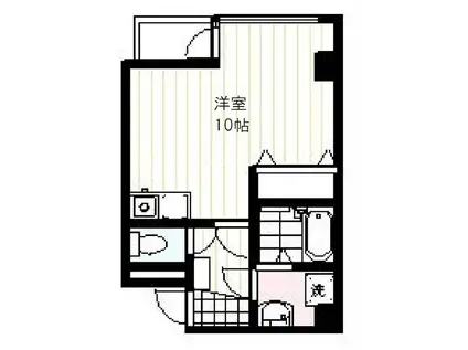 デイジーヒル(ワンルーム/4階)の間取り写真