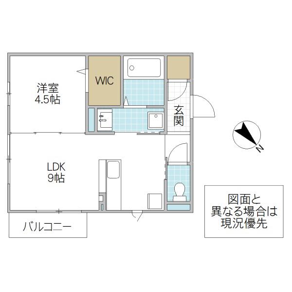 パークドオートムB棟(1LDK/3階)の間取り写真