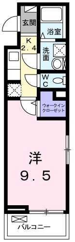 サラスバティII(1K/3階)の間取り写真