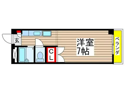 ヴィラ・パンテオン(ワンルーム/3階)の間取り写真