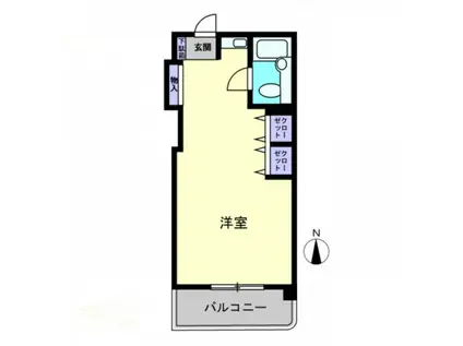 トリン錦町(1K/2階)の間取り写真