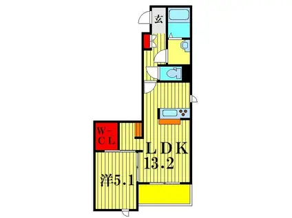 アルフラット・サージュ(1LDK/3階)の間取り写真