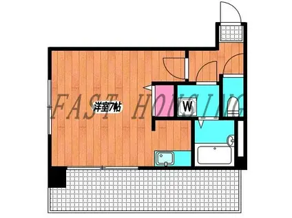 新宿ローヤルコーポ(2K/2階)の間取り写真