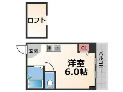 EST横沼(ワンルーム/3階)の間取り写真