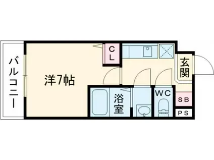 AILE岡場III(1K/2階)の間取り写真