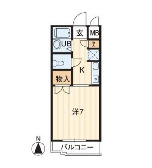 アルファ西古松(1K/4階)の間取り写真