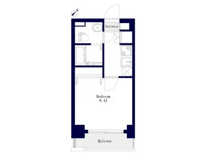 ヒューマンハイム月島(1K/5階)の間取り写真