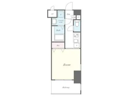 ラ・ルーシュ泉(1K/5階)の間取り写真