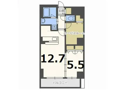 シティコート北一条(1SDK/10階)の間取り写真