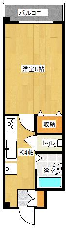 パウルスハイム(1K/5階)の間取り写真