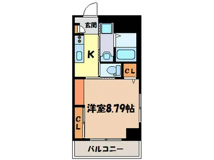 KAYA AOI(1K/6階)の間取り写真