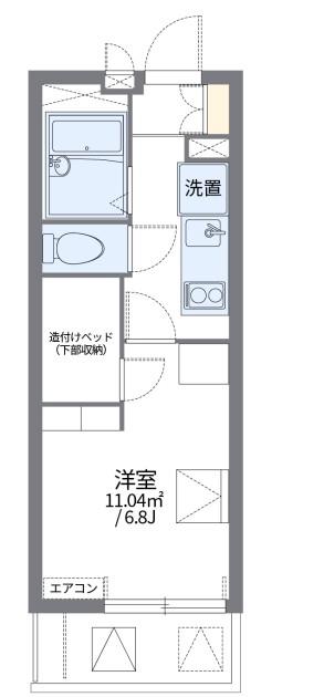 レオパレスメルナカヤ(1K/2階)の間取り写真