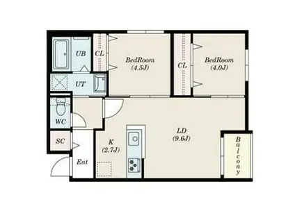 SーRESIDENCE南郷ノース(2LDK/5階)の間取り写真