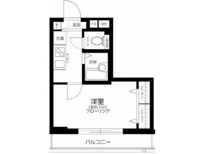 ヴォーガコルテ江古田(1K/3階)の間取り写真