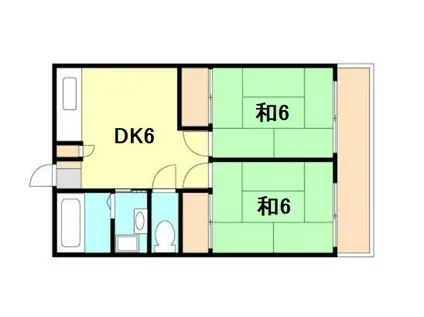 スミノマンション(2DK/4階)の間取り写真