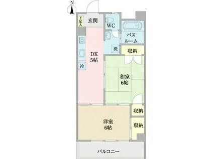 近藤ビル(2DK/5階)の間取り写真