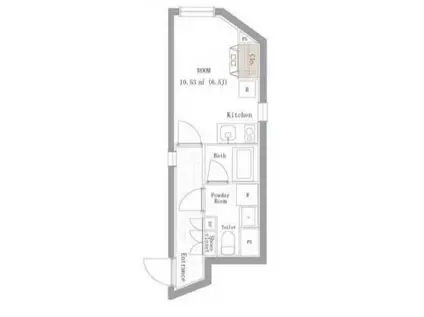 BLANCCOURT方南町(ワンルーム/2階)の間取り写真