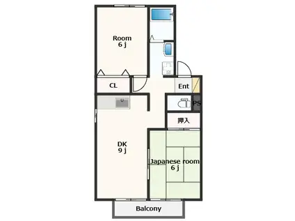 マイファミール(2LDK/2階)の間取り写真