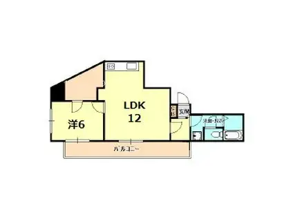 ラフィーネ三宮(1LDK/9階)の間取り写真