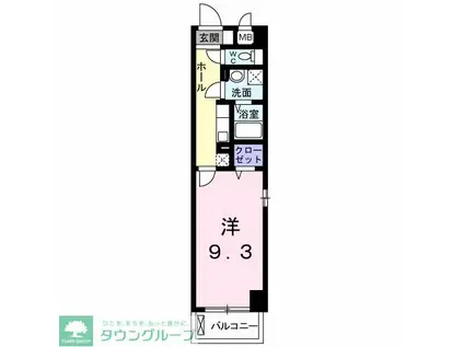 ラヴィアンローズ(1K/1階)の間取り写真