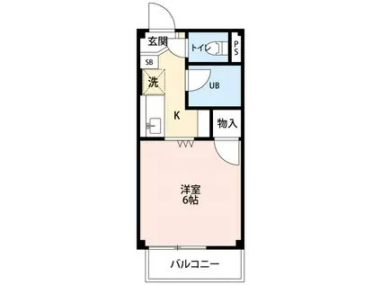 SURPLUSVERDE(1K/2階)の間取り写真