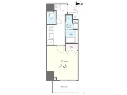 セナリオフォルム錦糸町(1K/3階)の間取り写真