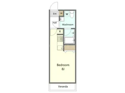 アライヴ・ヒロ(ワンルーム/8階)の間取り写真