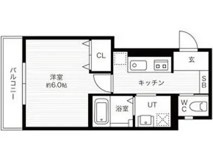 COLABO神戸駅前(1K/1階)の間取り写真