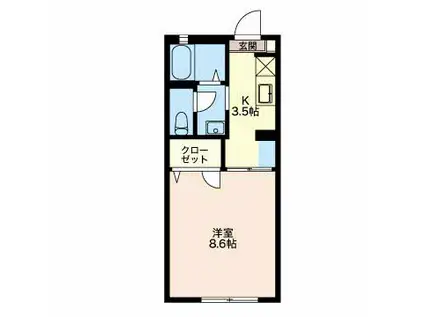 プラネット(1K/1階)の間取り写真